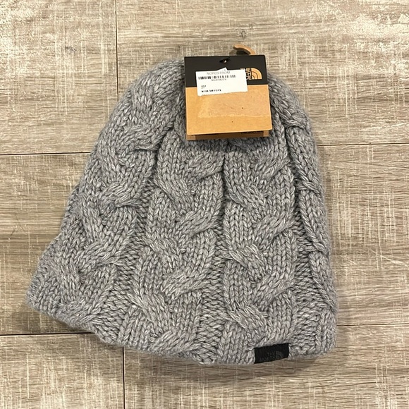The North Face Cable Minna Beanie Grey - One Size NWT - Picture 1 of 5